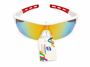 Sluneční unisex brýle Vividsight C07-6714, bílo-červené / červeno-žlutá skla, Cat.3